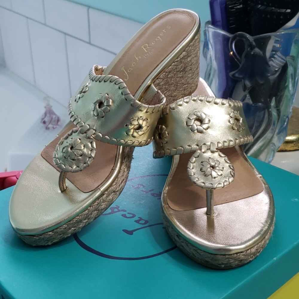 Jack Roger's Jack's wedge size 8 sandals Gold